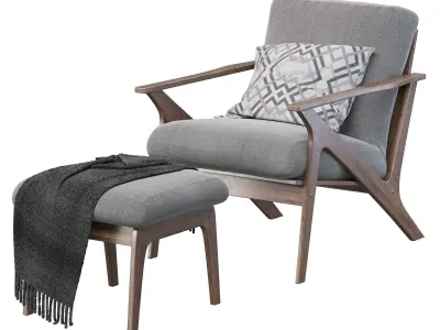 Baxton Studio Bianca Mid-Century 3D model