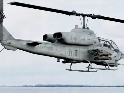 Bell AH-1W Super Cobra twin-engined attack helicopter 3D model