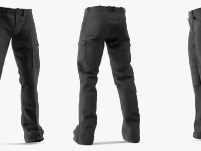 Bulwark iQ Series Men Lightweight FR Pant 3D model