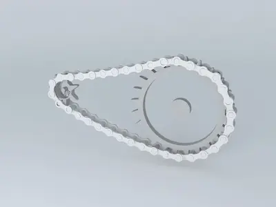 Bicycle chain Free 3D model
