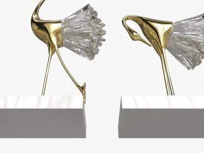 Decorative Crane Figurines 3D model