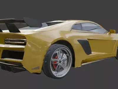 NFS Racing car low poly Low-poly 3D model