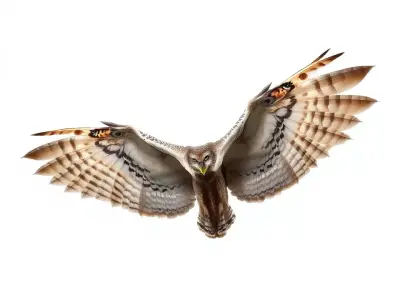 Majestic Owl Flight model pack Low-poly 3D model