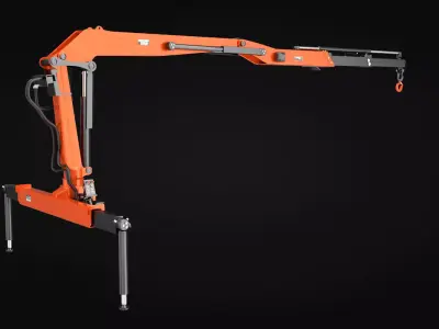 Truck Mounted Crane 3D model