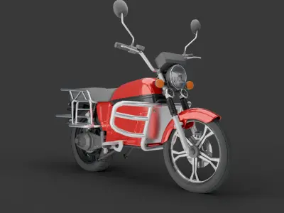 Electric Motorbike Low-poly 3D model