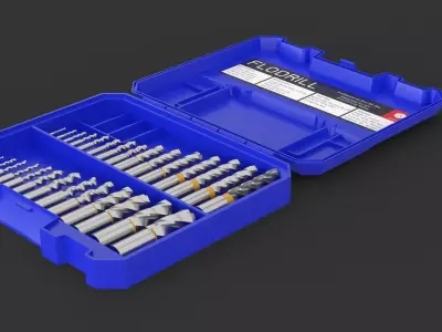 drill bits set 3D model