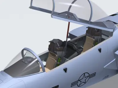 F-15E cockpit fuselage 3D model