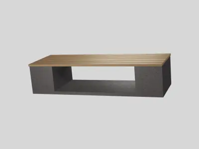 Outdoor benches Free low-poly 3D model