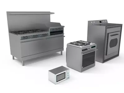 Oven kitchen industrial and home 3D model