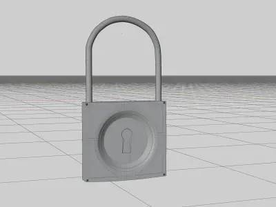  old rusty lock 3d model 3D model