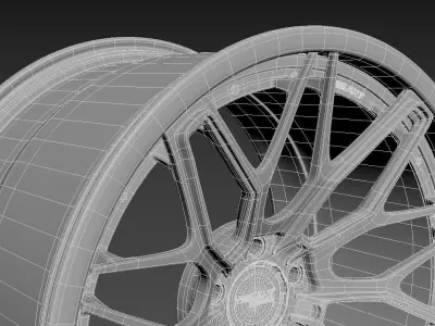 Vibrant Forged Rims 3D model