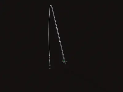 Fishing Rod V09 Low-poly 3D model