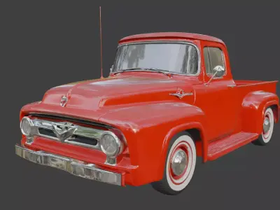 Vintage Rusty Pickup Truck 3D Model 3D model 17