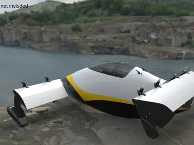 Personal EVTOL Aircraft with 8 Propellers 3D model