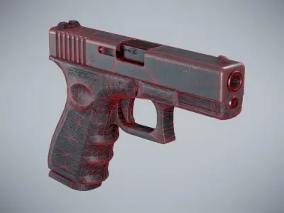 Glock 19 Classic - Game Ready Low-poly 3D model