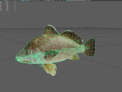 Darter Low-poly 3D model purchase