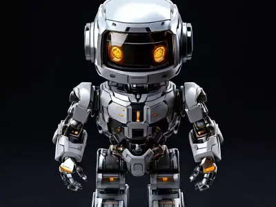 Cute SciFi Robot Game Ready Low-poly 3D model purchase