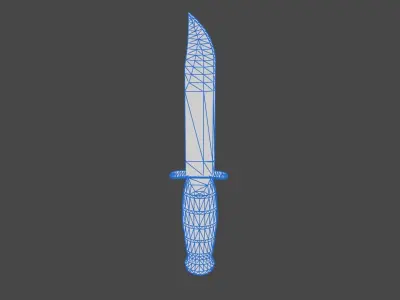 Knife Low-poly 3D model 13