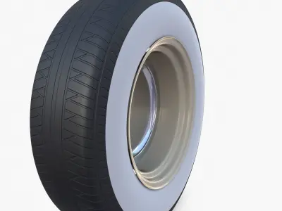 Generic 60s Car Wheel 3D model
