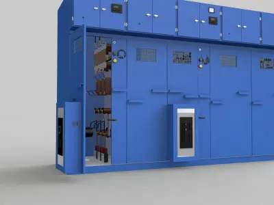 Electric Control Panel Ats 3D model