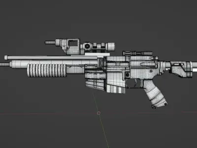 Star wars A280 Rifle  Low-poly 3D model
