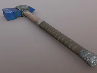 Hammer - Sapphire Low-poly 3D model