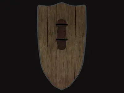 Medieval Shield V02 Low-poly 3D model