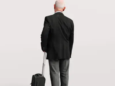 Humano Traveling Man with suitcase 2206-12 3D model