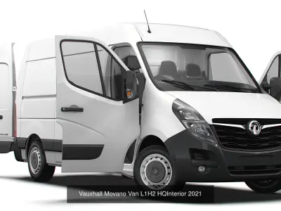Vauxhall Movano Panel Van HQ Interior 2021 3D Model Collection