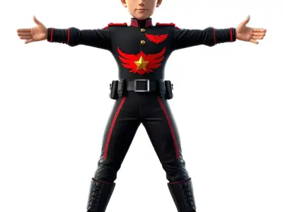 Regal Officer Uniform model pack Low-poly 3D model