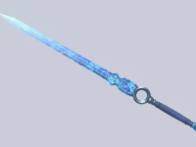 Ice blade Low-poly 3D model