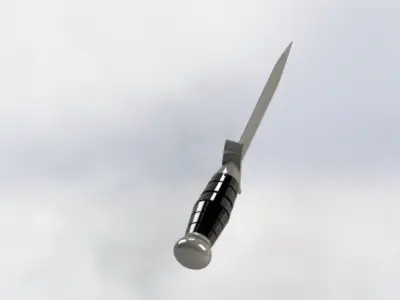 paratrooper knife Free low-poly 3D model