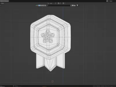 Low poly - Stylized Game Items - Medal Low-poly 3D model