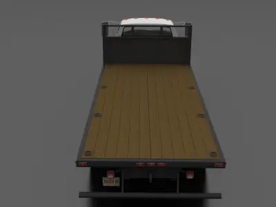  F-Series F-700 Flatbed Truck 1995 Low-poly 3D model