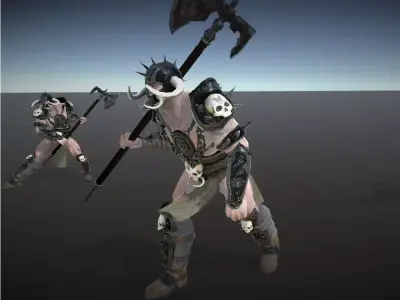 Barbarian Predator Low-poly 3D model