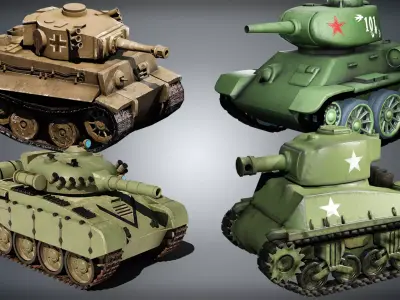 Mini Tanks  3D Model Pack