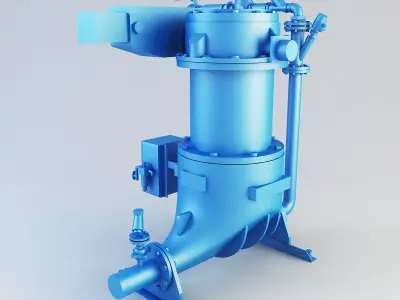 Ash vessel RA pump Low-poly 3D model