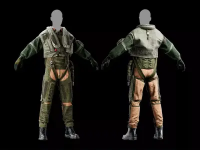 Dassault Rafale Pilot Suit 3D model