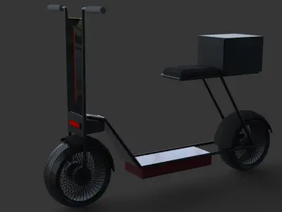 Delivery Scooter Low-poly 3D model