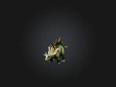 Realistic Stegosaurus Model Low-poly 3D model
