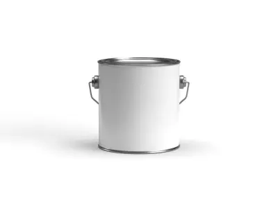 Half gallon paint can with metal handle  3D model purchase