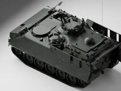 Game-Ready Armored Military Tank Low Poly PBR Low-poly 3D model