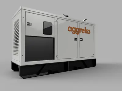Aggreko 125kva Generator Scale Model 3D print model