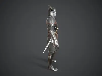 Armor medieval Low-poly 3D model