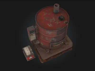 Rustic Heater  Cozy Vintage Heating Solution 3D model