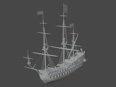 Pirate ship 3D model purchase