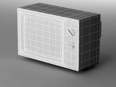 Old TV 3D model Low-poly 3D model