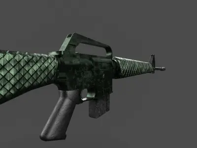 M16 Low-poly Textured Low-poly 3D model