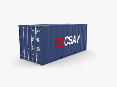 20ft Shipping Container CSAV v2 3D model