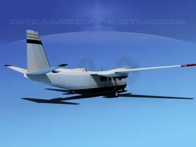 Rockwell Turbo Commander 690 V15 3D model
